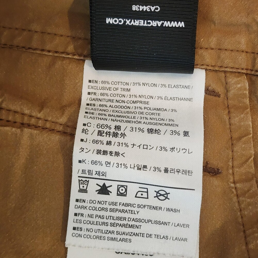 Arc'teryx Pants Mens 36x32 Beige Trim Fit Hiking Zip Pocket Stretch Khakis - Picture 9 of 16